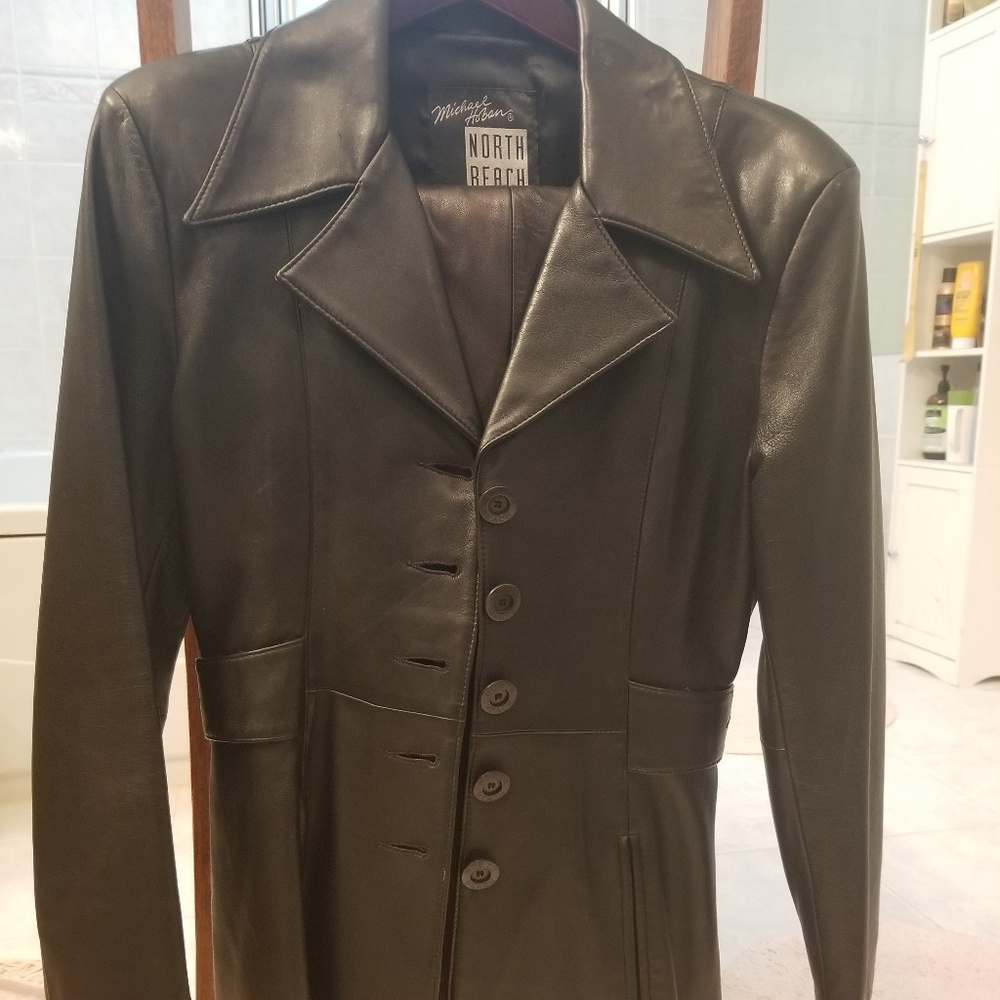 Michael Hoban North Beach leather jacket with pant